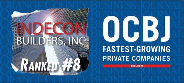 Ranked #8, OCBJ Fastest Growing Private Companies 2018