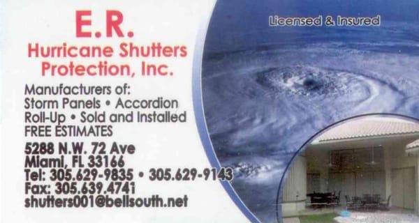 Er Hurricane Shutters Protection