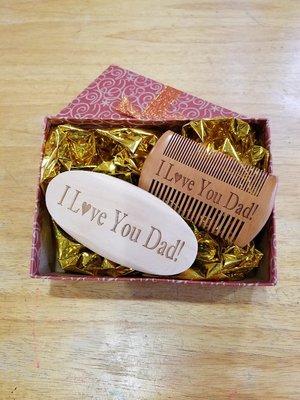 Personalized Beard Brush and Comb for DAD