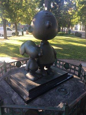 Charlie Brown and Snoopy at Railroad Park!