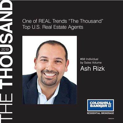 Top #1 Agent in the Arcadia Coldwell Banker Regional Office