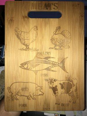 Laser Engraved Cutting board