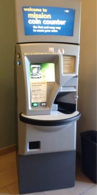 MFCU's cool coin sorter deposit machine.