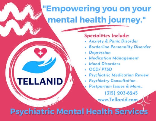 Specialities: Anxiety & Panic Disorder
Borderline Personality Disorder
Depression
Medication Management
Mood Disorders
OCD/ PTSD