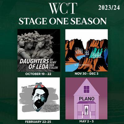 Announcing the 2023/24 Season!
Daughters of Leda
Men on Boats
Funny Chekhov
Plano