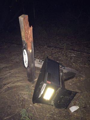 So they break my mailbox and won't to fix it for 2 mo. from now , When they're done ripping up the street in front of my house again!!