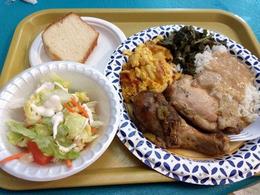 Generous lunch for the community every 2nd Tuesday of the month.  Eat in only.