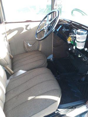 Interior of classic car