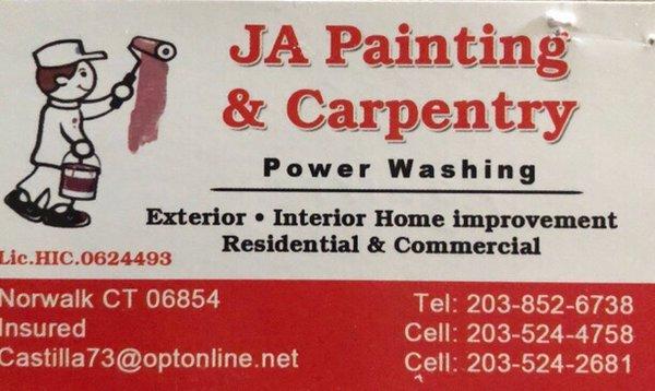 JA painting and carpentry ct