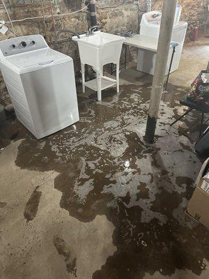 Flooded basement