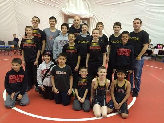 The Edge Wrestling youth dual team who competed at the Beast Bash Duals in Connecticut.