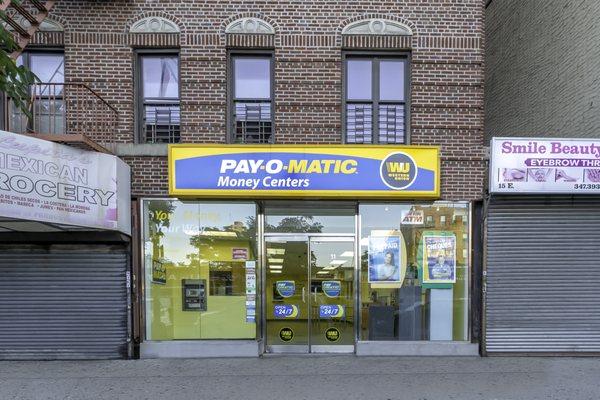 Exterior view from street of PAYOMATIC store located at 11 East Gunhill Road Bronx, NY 10467