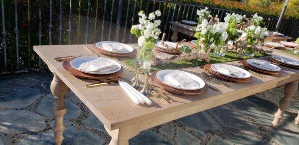 Another beautiful table set-up by our talented Service staff. this was a private home patio party in Los Angeles