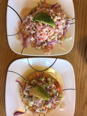 Crab & shrimp tostada