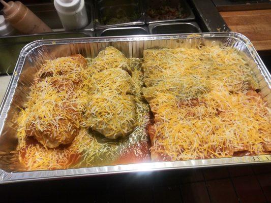 Wet burritos and enchiladas