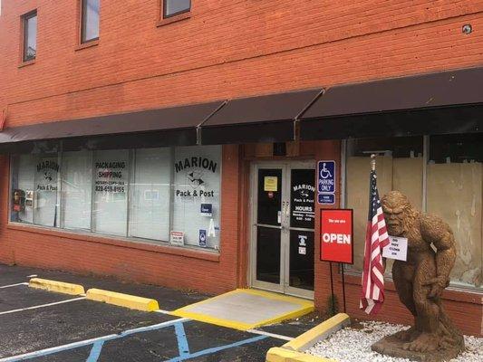 Marion Pack and Post store front located at 242 N Main ST Marion NC 28752