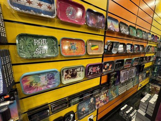 Trays at Headstock Smoke Shop Playa Del Rey LAX LMU