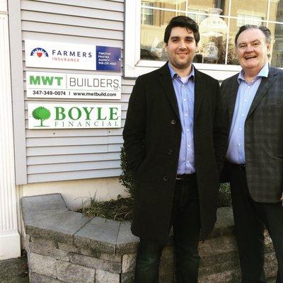 Boyle Financial's new location in downtown Cranford. Pictured: Jim Boyle (Left) and Gerard Boyle (Right)