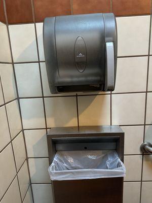 Paper dispensers in the restroom