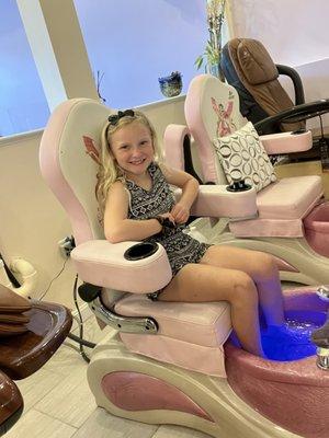 Two princess pedicure chairs!