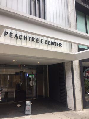 Street facing entrance to the building (elevators to the left)