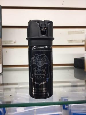 OC-17 2 oz pepper spray (liquid) 4oz available with valid pepper spray permit (yeah, seriously.)