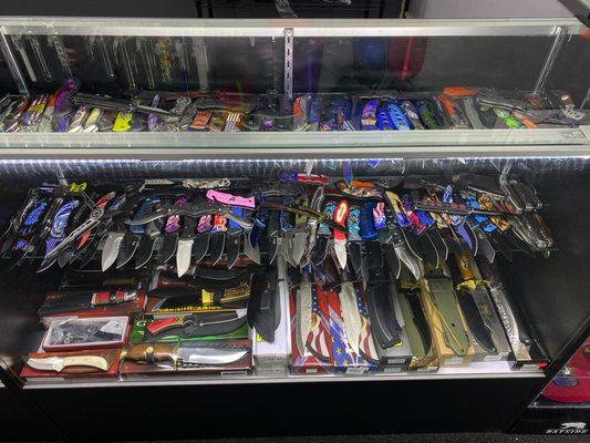 big selection of knife