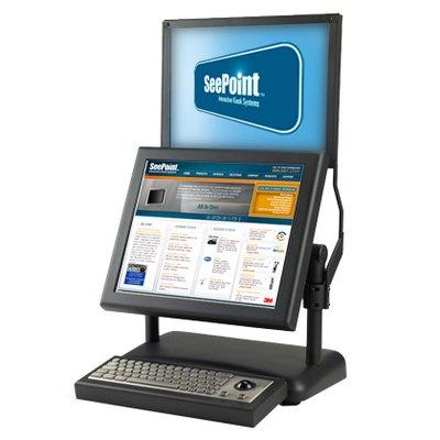 CounterPoint Kiosk with Optional Keyboard and Signage