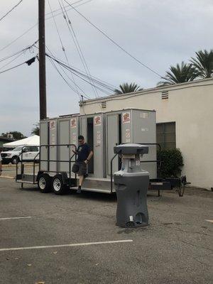 Air condition porta potty's