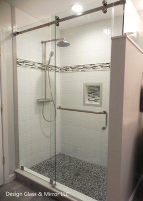 Frameless Sliding Shower Glass Door