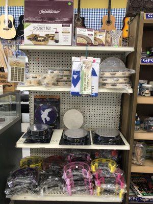 Tambourines, Communion kits, bread kits