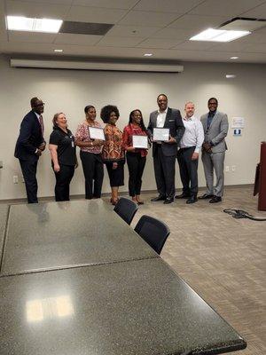 Award time in Prince George Work Center