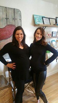 My clients are so awesome. I swear I think there's something in the wax. Such cute prego's