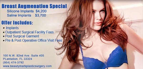 Breast Augmentation Specials