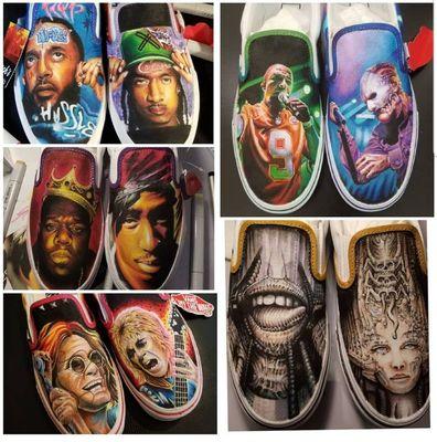 One of a kind hand drawn custom vans made to order @churchskustomkicks