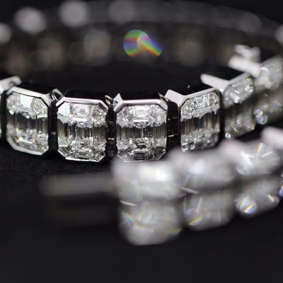 Emerald cut Mosaic Bracelet