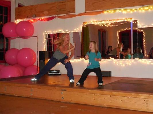 ZUMBA PARTY! Cheryl & Belle Rockin the stage!