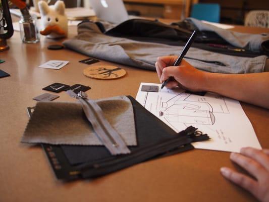 We design all our pieces in-house at our office in the Upper Haight