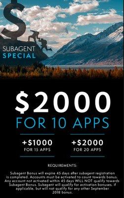 NPP Subagent Program can earn you up to $5000 for referring an agent!