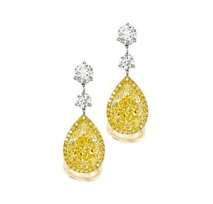 Fancy Yellow Diamond Earrings