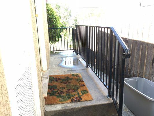 Hand rail for side of house to ensure safely.