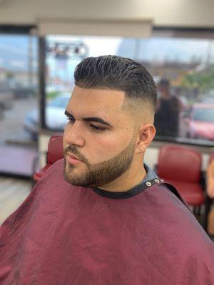 Fade and beard at Tony's Barberia