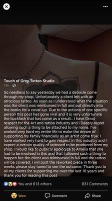 Touch of Grey Tattoo Studio