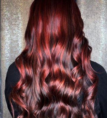 Red highlights