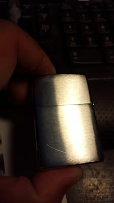 Scratches on brand new birthday Zippo lighters.