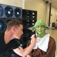 Make-up being applied for a production as part of an anti-bullying event