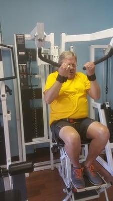 Jerry performing an effective set of Slow Pull Down.These exercises allow him 2 become strong,flexible,& enduring!