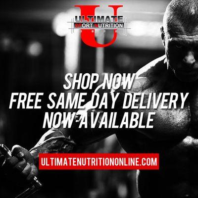 Free Same Day Delivery in San Diego, Shop Online: www.ultimatenutritiononline.com