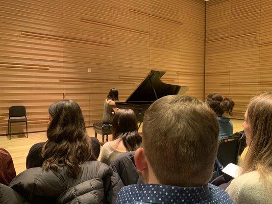 Student performance at the Dimenna Center for Classical Music