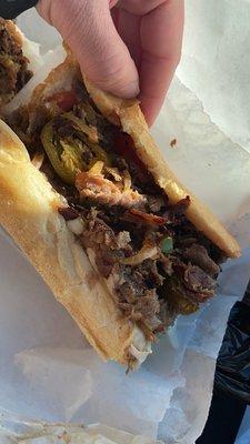 Best Philly steak ever - we get it with Swiss cheese and no Mayo. Always delicious    !!!   Philly Cheese Steak